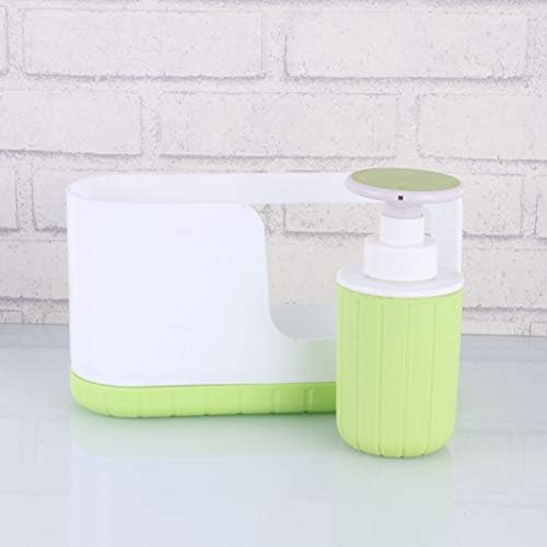 מחזיק מדף אחסון טופתי מחזיק ספוג פלסטיק עם מתקן סבון שכבה כפולה מתלה אחסון לניתוק למטבח מתלה ספוג ירוק