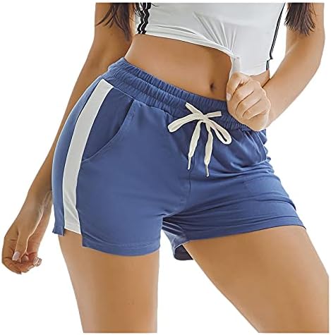 מכנסיים קצרים לנשים בקיץ מזדמן נוח טרקלין טהור צבע חוף מכנסיים קצרים רחבים מותניים גבוהים מכנסיים קצרים
