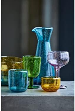 זכוכית לינגבי ולנסיה 25795-כוסות מים, סט של 6, 12.5 אונקיות, ירוק
