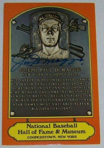 ג 'ו דימאג' יו חתם דקסטר אדום בייסבול הוף גלויה פלאק בקט בס לואה! - חתימות חתוכות של ליגת הבייסבול