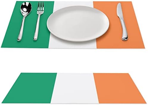 דגל אירלנד PVC שולחן שולחן מחצלות רחיצה רחיצה כרית שולחן שולחן לשולחן אוכל לשולחן אוכל