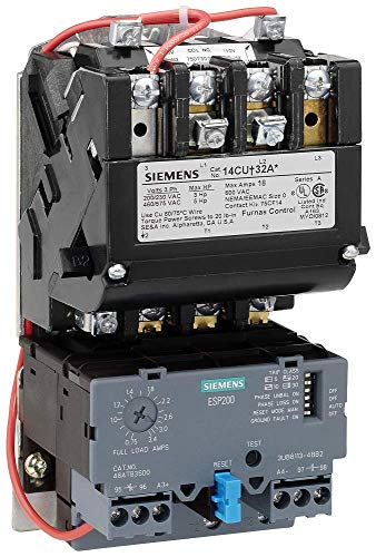 Siemens 14cub320d מתנע מנוע כבד, עומס יתר של מצב מוצק, איפוס אוטומטי/ידני, סוג פתוח, NEMA 12/3 ו- 3R מארז