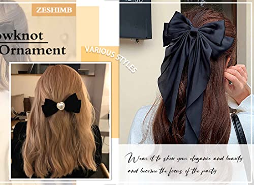 זשימב בציר טול קשת שיער קליפ קשת קוקו מחזיק קליפ צרפתית שיער קשתות קליפים שחור טול שיער סיכות בארה ' ב שיער אביזרי עבור נשים
