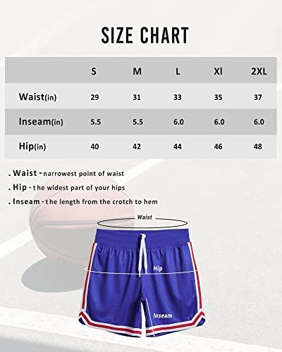 גברים של כדורסל מכנסיים קצרים 5 תפר כושר רשת מכנסיים קצרים לגברים גרפי כדורסל מכנסיים ספורט ריצה אימון מכנסיים