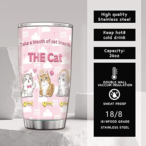 ספל חתולים של Calhogar, מתנות חובבי חתולים, ספל קפה ורוד, אוהבי חתולים מתנות לנשים ספל קפה חמוד כוס קפה ורוד