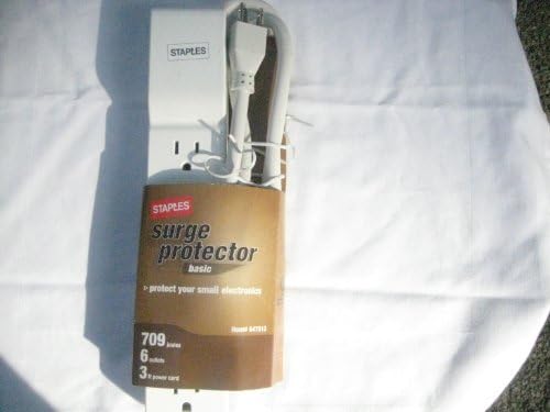 Staples Surge Surge Basic Protector 700 JOULES, 6 Out Lets, 3 רגל כבל חשמל