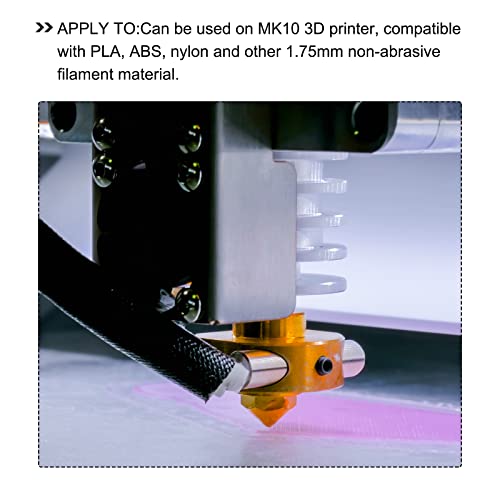 Metallixity 3D מדפסת זרבובית 4 יחידות, מכבש חרירי פליז - למדפסת MK10 3D
