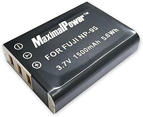 סוללת החלפת כוח מקסימלית עבור fujifilm NP-95 NP95 ו- Fujifilm X30, X100, X100S, X100T, X-S1, Fujifilm Finepix F30, F31, REAL
