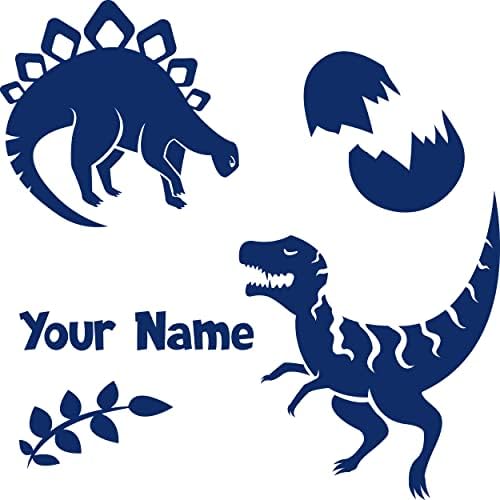 BestDecor4you מדבקות בהתאמה אישית דפוסי אבולוציה של דינוזאור עם שם ילדים בהתאמה אישית - התאם אישית את שם הילדים, צבע גודל של
