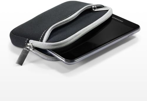 מקרה Boxwave תואם ל- Sigma Mobile Styly S5501 - חליפה עם כיס, כיס כיסוי רך ניאופרן כיס רוכסן שרוול - סילון שחור