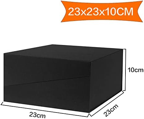 קופסאות מתנה שחורות 9x9x4 אינץ
