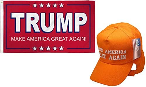 MWS 3x5 3'x5 'טראמפ הופך את אמריקה לאדום נהדר והפוך את אמריקה לכתום נהדר כובע לבן