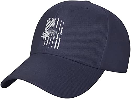 Yiword דגל אמריקאי ארהב כובע בייסבול דגי עצם לגברים נשים מצחיק אבא כובע מתכוונן כובעי משאיות כחולות חיל הים