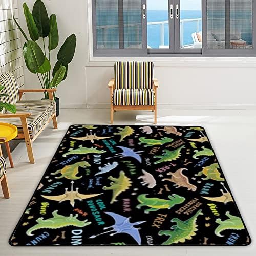 זוחל שטיח מקורה משחק מחצלת דינוזאורים מצוירים חמודים לסלון חדר שינה משתלת חינוכית חינוכית שטיח שטיח 60x39 אינץ '