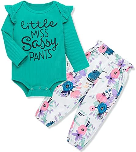 בגדי תינוקות יילוד בגדי תינוקות קיץ צמרות פעוט שרוול קצר פרחים פרחים רומפר + מכנסיים + תלבושות תינוקות בגיסה