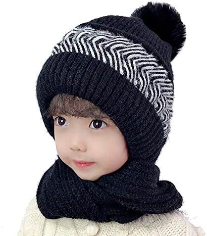 חורף כובע הוד צעיף סרוג כובעי קויף חורף ילד חם לסרוג צמר כובעי מייפל ליפס כובע