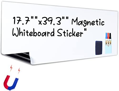 לוח מגנטי קשר נייר 17.5 איקס 39.4 לבן לוח מקל על קיר יבש למחוק לוח מדבקת קיר מגנטי יבש למחוק לוח דבק נייר קליפת