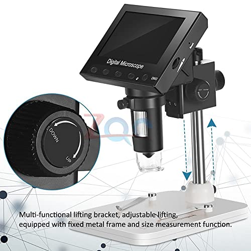 מיקרוסקופ דיגיטלי נייד בגודל 4.3 אינץ ' 50-1000 סטנד פלסטיק אנדוסקופ הגדלה 8 לד אור מיקרוסקופ מצלמת וידאו