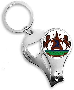 Lesotho Africa סמל לאומי סמל ציפורניים ניפר טבעת מפתח בקבוקי שרשרת פותחן
