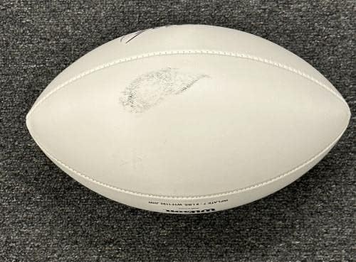 מייקל סטרהאן 92 NY Giants Hofer חתום על NFL כדורגל בגודל מלא עם הולוגרמה - כדורגל חתימה