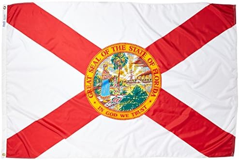 דגל דגל פלורידה דגל פלורידה ארהב מיוצר למפרט עיצוב רשמי של המדינה, 4X6 רגל
