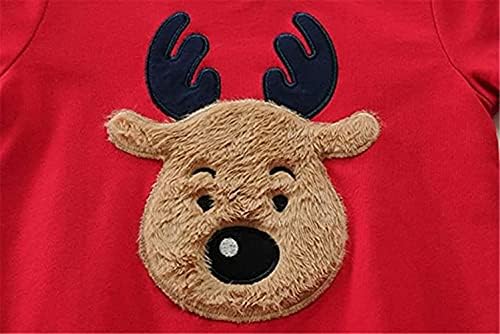 פעוטות בנים סווטשירטים לחג המולד חולצות שרוול ארוך חולצות איילים סוודרים חג המולד קריקטורה טי ספורט צמרות 1-7T