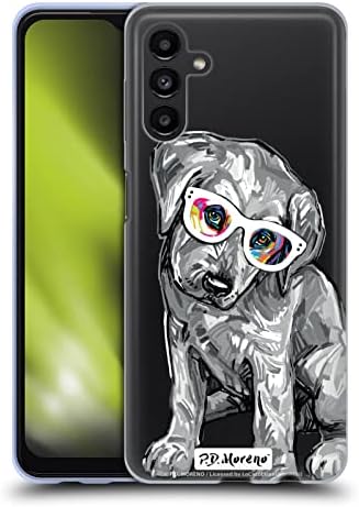 עיצובים לתיק ראש מורשה רשמית P.D. Moreno Labrador Retriever כלבים שחורים ולבנים מארז ג'ל רך תואם ל- Samsung Galaxy