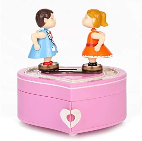 SXDS זוג בובה בובה קופסה רדיו שעון שעון ילדה מנגנון מוסיקה קרב ידנית חתונה