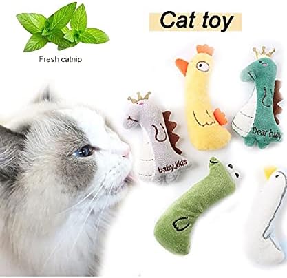 קבוצת KO פלאש חתול צעצועים חתולים חמוד אינטראקטיבי בננה קטניפ - סט 5 יחידות צעצוע חתול