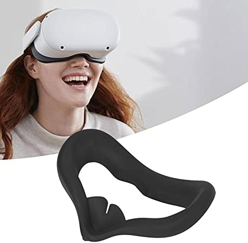 מסכת כיסוי סיליקון של VR פנים, חסימת עין בהגנה על כיסוי כרית כרית פנים מעשית נוחה לאוזניות Oculus Quest2 VR
