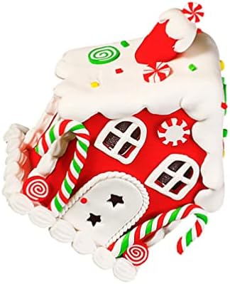 בית זנגוויל 1 יחידה, קישוטי זנגוויל זוהרים עיצוב בית זנגוויל בתי כפר חג המולד בית ממתקים לקישוטי חג המולד, 11.5 על 7.5