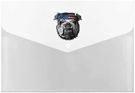 אמריקאי דגל בולדוג קובץ תיקיית מסמך תיק עם 4 גודל נייד הגשת ארגונית פאוץ