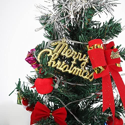 DEKIKA מתנות דקורטיביות מעודנות לחג המולד, עץ חג המולד מיני 24 עם אורות רב-צבעים