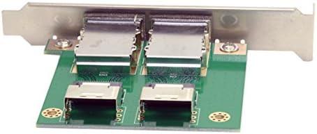 Cablecc יציאות כפולות Mini SAS SFF-8088 ל- SAS 36PIN SFF-8087 מתאם נקבה PCBA עם סוגר PCI
