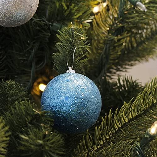 קישוטי עץ חג המולד של 28 -חבילה של Juvale - קישוטים של כדור חג המולד נוצץ בארבעה עיצובים שונים - עיצוב חגיגי מושלם, 2.2