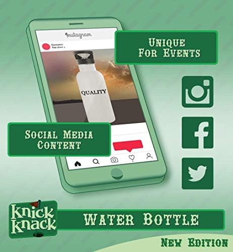 מתנות Knick Knack rosemari - 20oz נירוסטה hashtag בקבוק מים חיצוני, כסף