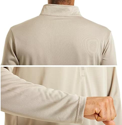 חולצה טקטית של Magcomsen גברים שרוול ארוך 1/2 סוודר רוכסן חולצות אתלטיות המריצות סווטשירטים מהירות יבש