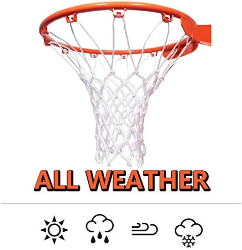 אמבל כדורסל נטו החלפת כבד החובה נטו בכל מזג אוויר עבור מקורה וחיצוני-12 לולאות שפה