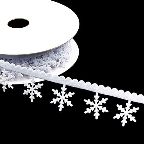 סרט נצנצים לבן גלגל שלג סרט שלג פרח צד- תליון תלול תליון חג המולד סרטי אריזה לחג המולד קישוט עץ חג המולד
