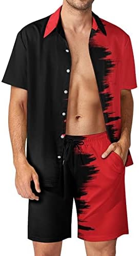 חולצות אימון קיץ לגברים גברים קיץ אופנה פנאי הוואי חוף הים נופש חוף דיגיטלי 3 חליפות גבוהות