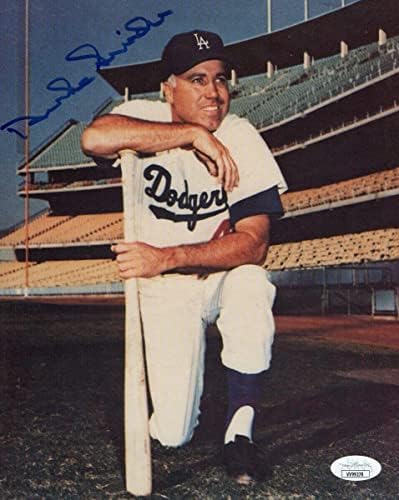 הדוכס סניידר חתום חתימה 8x10 תמונה לוס אנג'לס דודג'רס JSA VV92770 - תמונות MLB עם חתימה