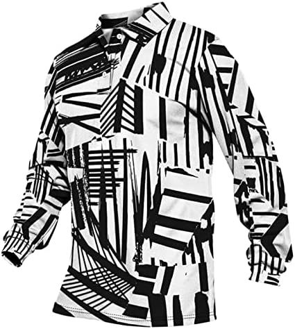PDFBR Mens Vintage חולצות הנלי ספלאש-דיו-טלאים טלאים טלאים חצץ צוואר חולצה פולו חולצה רזה רטרו רטרו שרוול ארוך