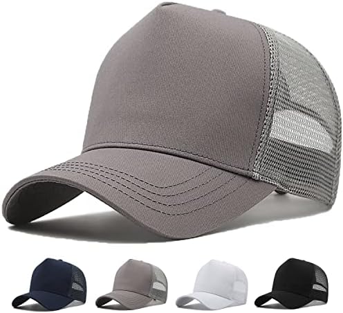 רשת נהג משאית כובע גדול ראש כובעי גברים גבוהה כתר בייסבול כובע לנשימה אבא כובע מתכוונן 23.6-25.6