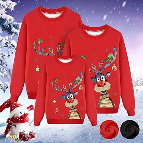 משפחת Zpervoba תואמת סווטשירט חג המולד סוודר חג מולד מכוער לחג המולד תלבושות תואם תלבושות זוגות חג המולד סוודר