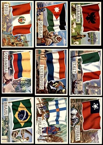 1956 דגלי Topps of the World Sette Set - Premier Ex/MT+