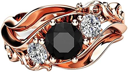 2023 יהלומי טבעת אישיות פרח קו יהלומי טבעת שחור זירקון טבעת גבירותיי טבעת זוג טבעת יצירתי יהלומי טבעת בת עליות ומורדות טבעת