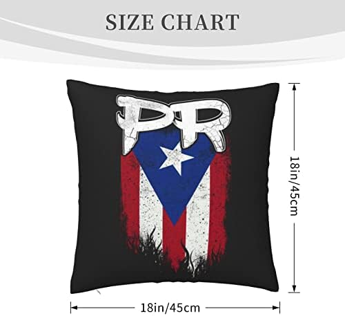 Kadeux Puerto Rico Pr Flag Fillow תוספות כריות זריקה בגודל 18x18 אינץ 'הכנס כיסוי כרית לזרוק מרובע