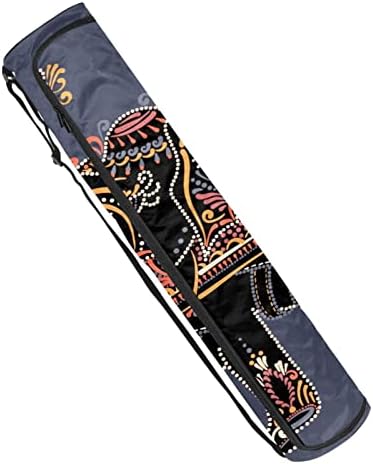 אמנות עממית הודי פיל יוגה מחצלת תיק עם רצועת כתף יוגה מחצלת תיק חדר כושר תיק חוף תיק