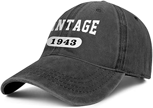 80 יום הולדת מתנות לגברים נשים כובעי 1943 בציר 80 שנה ישן רקום בייסבול כובע