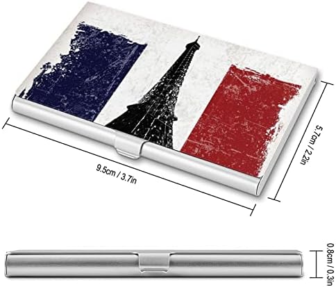 אייפלטאוור צרפת דגל עסקים מזהה כרטיס מקרה מחזיקי מגן תיבה ארגונית צדפה עבור גברים נשים